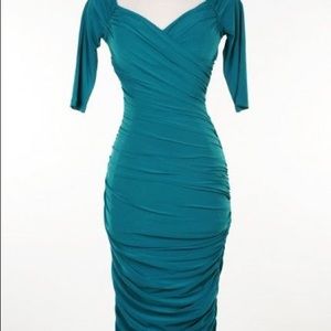 Laura Byrnes Monica dress in turquoise size medium gently worn.